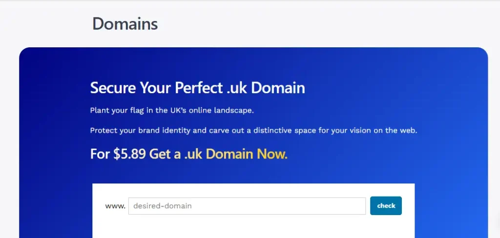 cheapest domain Uk