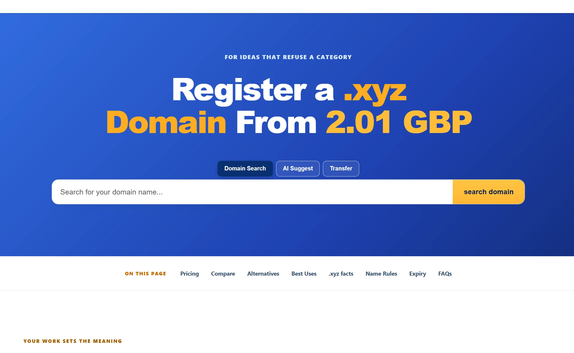 Register a .xyz Domain | Prices & Availability | Truehost UK